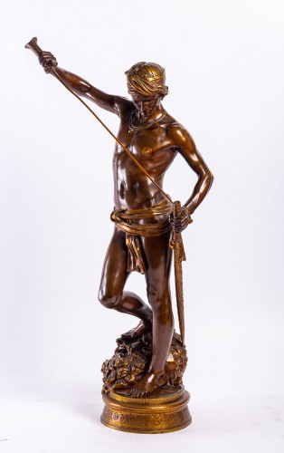 Antonin Mercié (1845 - 1916) - David vainqueur - Sculpture Style 