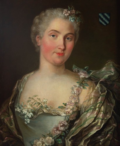 Portrait de femme - Ecole française du XVIIIe siècle - Catel Antiquités