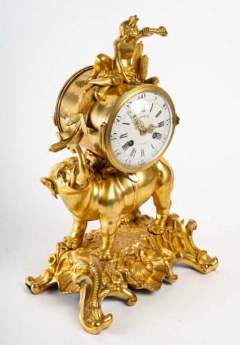 Horlogerie Pendule - Pendule en bronze doré