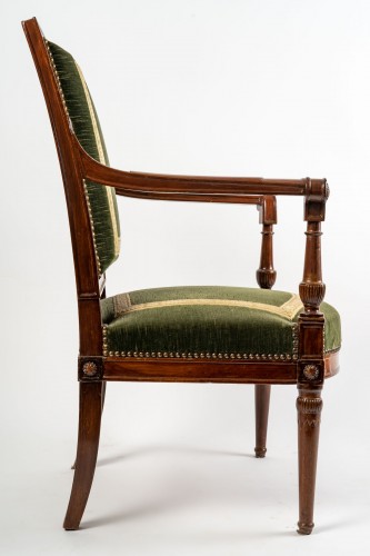 Paire de fauteuils du Château de St Cloud d'époque Directoire (1795-1799). - Catel Antiquités