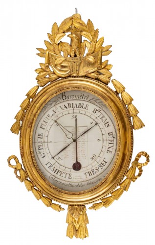 Baromètre - thermomètre d'époque Louis XVI
