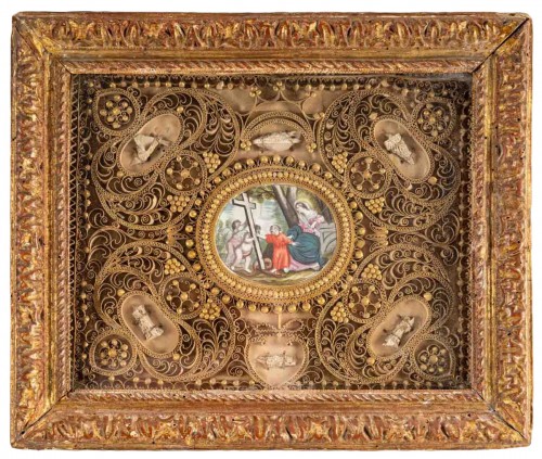 Paperolle - reliquaire du XVIIe siècle