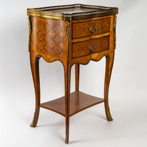 Furniture  - A Pair of Bedside Tables in Louis XV Style.