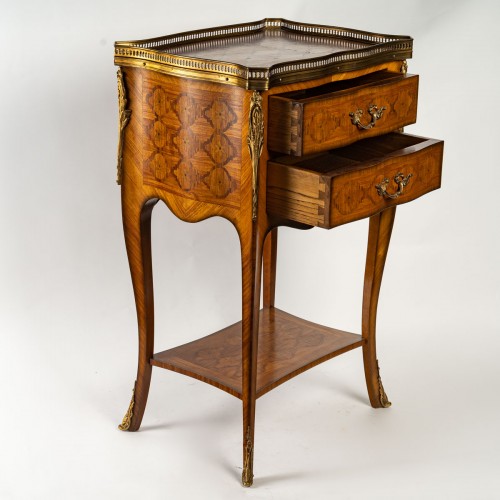  - A Pair of Bedside Tables in Louis XV Style.