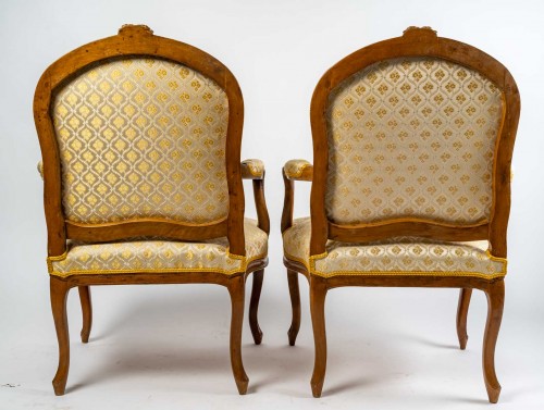 Sièges Fauteuil & Bergère - Paire de fauteuils d'époque Louis XV