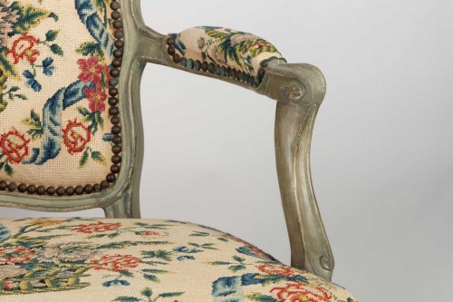 Sièges Fauteuil & Bergère - Paire de fauteuils cabriolets d'époque Louis XV