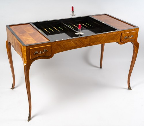 Furniture  - A 19th century Tric-Trac Game Table