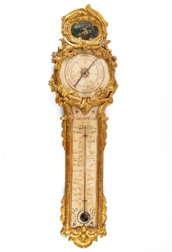 Baromètre - thermomètre d'époque Louis XV