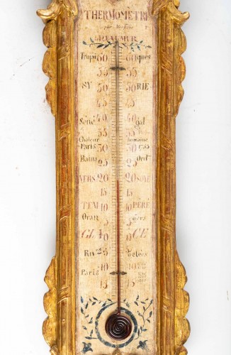 A Louis XV  Barometer - Thermometer.  - Decorative Objects Style Louis XV