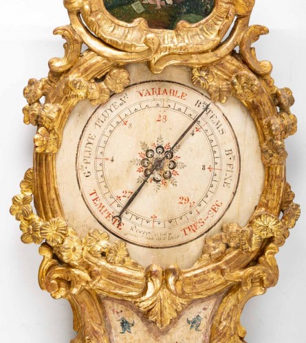 Objet de décoration Baromètre - Baromètre - thermomètre d'époque Louis XV