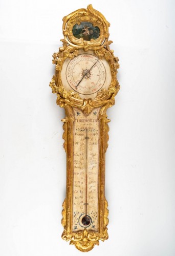 Louis XV - A Louis XV  Barometer - Thermometer. 