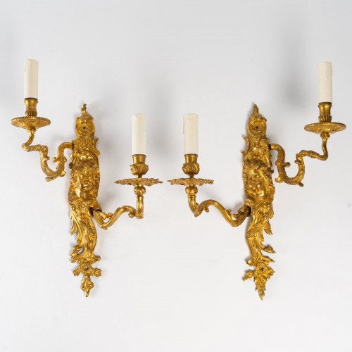 A Suite of Four Wall - Lights in Régence Style - Lighting Style Napoléon III