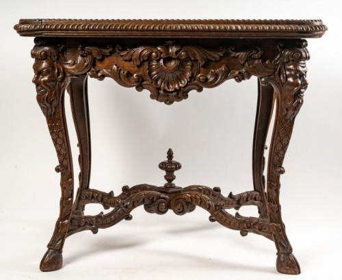 Antiquités - Table à gibier d'époque Napoléon III