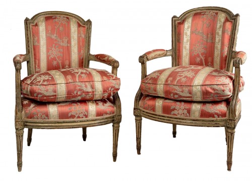 Paire de fauteuils d'époque Louis XVI