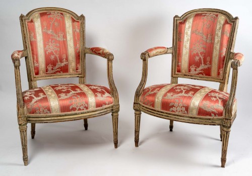 A Louis XVI pair of Armchairs - Seating Style Louis XVI