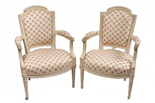 Paire de fauteuils d'époque Louis XVI