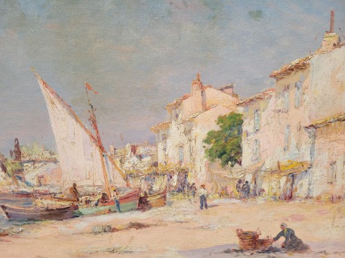 Tableaux et dessins Tableaux XIXe siècle - Charles Henri Malfroy (1895-1945) -  Port méditerranéen