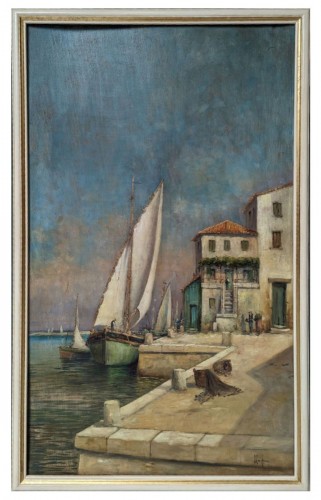 Port méditerranéen - Henry Malfroy (1895  - 1945) 