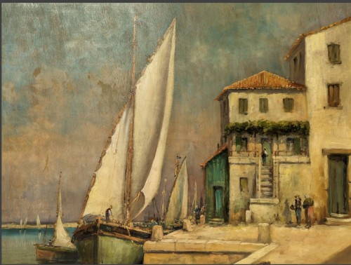 Port méditerranéen - Henry Malfroy (1895  - 1945)  - Tableaux et dessins Style 