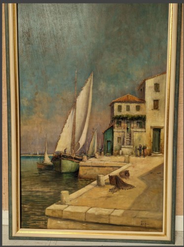 Port méditerranéen - Henry Malfroy (1895  - 1945)  - Hirsch Antiquités