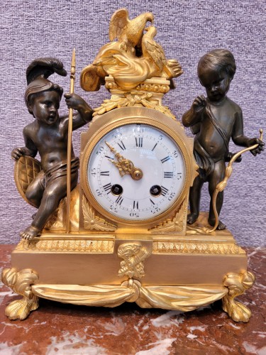 Love Triumphant over War mantel set - Horology Style Napoléon III