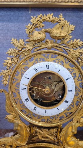Pendule squelette signée ARMINGAUD l'Aïné à Paris - Horlogerie Style Directoire