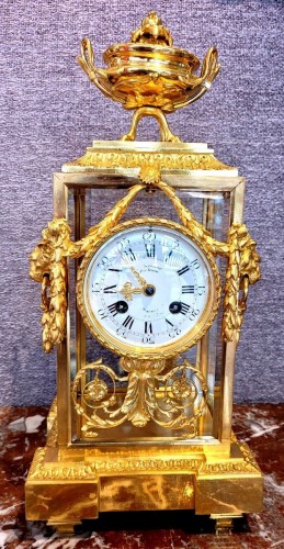 Pendule cage aux mufles de lion - Horlogerie Style 