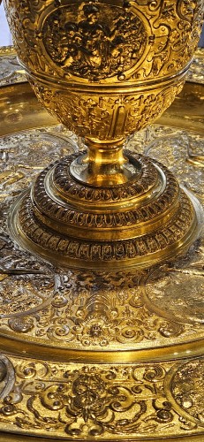 Objet de décoration Cassolettes, coupe et vase - Grande aiguière et son bassin en bronze doré, modèle de F.BIOT (1550-1615 )
