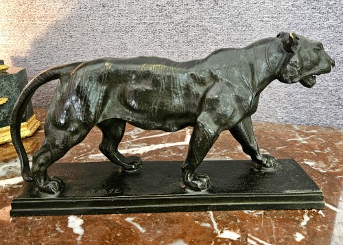 XIXe siècle - Tigre marchant, BARYE (1796-1875)