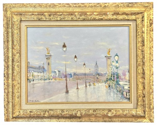 Vue du pont Napoléon III à Paris -  Serge BELLONI  (1925 -2005)
