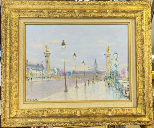  - Vue du pont Napoléon III à Paris -  Serge BELLONI  (1925 -2005)