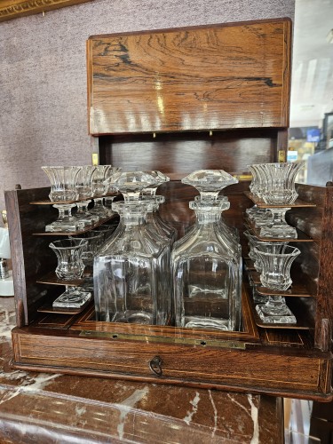 Cave à liqueur en palissandre XIXe siècle - Objet de décoration Style Louis-Philippe