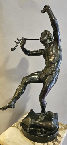 XIXe siècle - Faune dansant signé E. Lequesne, fondeurs Susse Frères
