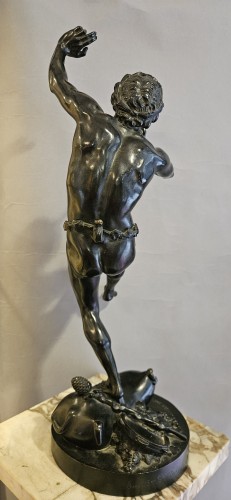 Faune dansant signé E. Lequesne, fondeurs Susse Frères - 