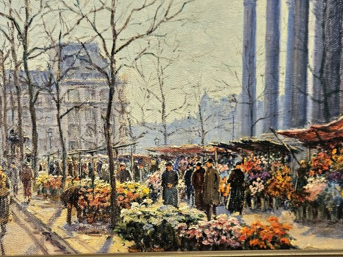 H.Malfroy -Le Marché aux fleurs à la Madeleine, Paris - Hirsch Antiquités