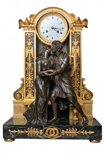 La Réconciliation, pendule d'époque Empire, modèle de Claude Galle