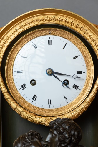 XIXe siècle - La Réconciliation, pendule d'époque Empire, modèle de Claude Galle