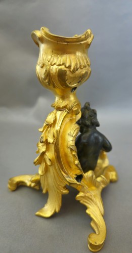 Paire de petits bougeoirs en bronze, maison Barbedienne - Napoléon III