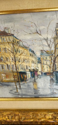 Serge Belloni (1925 -2005) - Place de Furstenberg à Paris - Tableaux et dessins Style 