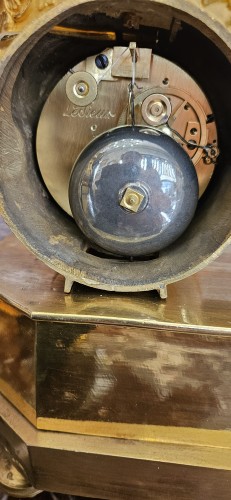 XIXe siècle - Pendule Empire "le char de la Fidélité" modèle de RAVRIO