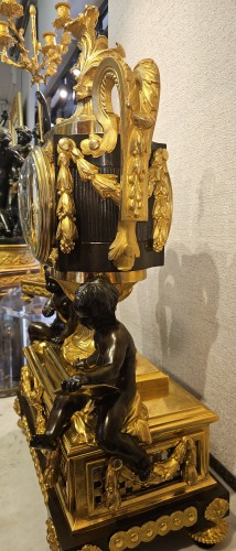 Importante pendule en bronze signée Raingo Frères  et Picard, modèle d'Osmond - Napoléon III