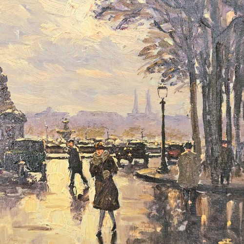  Charles Henri Malfroy (1895 - 1945), la place de la Concorde - Tableaux et dessins Style 