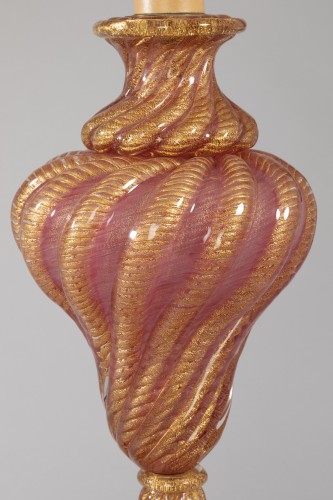 Grande lampe en verre Murano Signée Barovier et Toso - Années 50-60