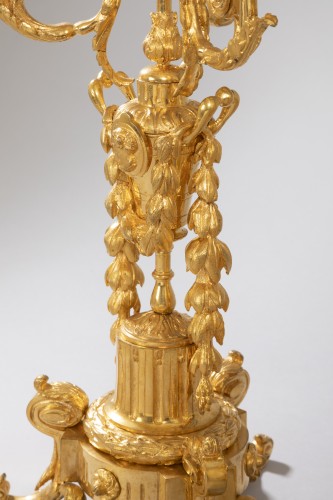 Napoléon III - Garniture en bronze doré au mercure maté et bruni