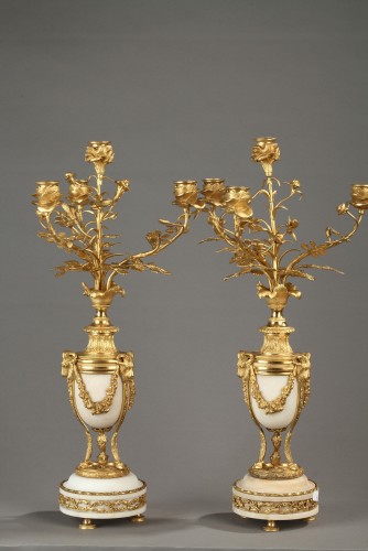 Paire de candélabres Louis XVI - Louis XVI