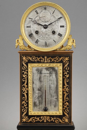 Pendule Restauration- Chronomètre-thermomètre - Horlogerie Style Restauration - Charles X