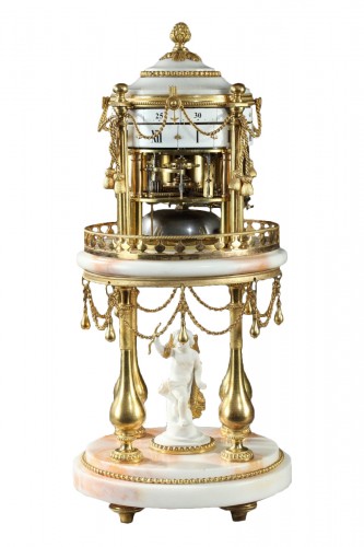 Early 19th century Clock with revolving circles " The Temple of Love "