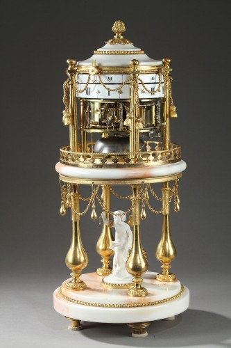 Early 19th century Clock with revolving circles &quot; The Temple of Love &quot; - 