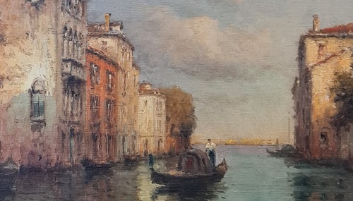 XIXe siècle - Antoine Bouvard (1870-1956,) - Grand canal à Venise