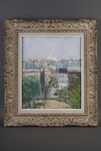 Serge Belloni (1925-2005) - Vue de Montmartre et du Sacré Coeur - Tableaux et dessins Style 